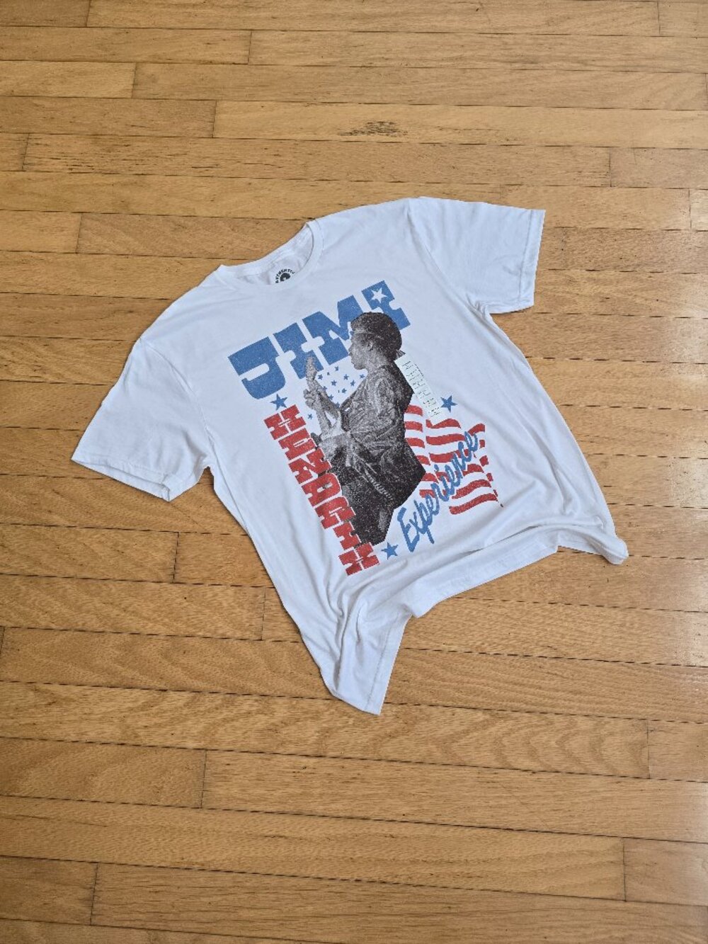 Jimi Hendrix Experience | Vintage Style White Short Sleeve T-shirt | Men's L